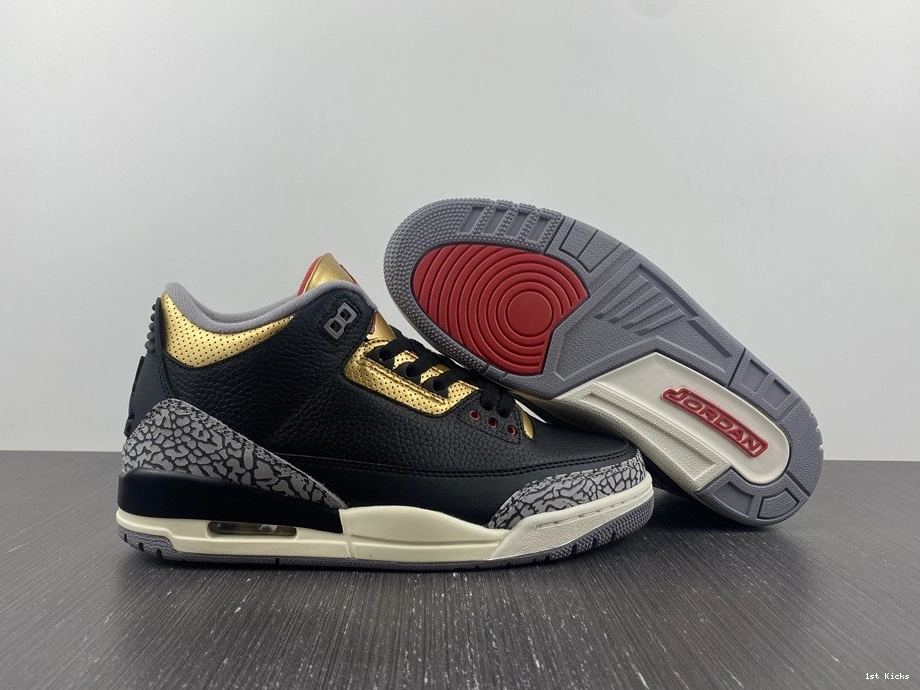 WMNS CK9246-067 Jordan Air Gold 3 Black 0209